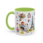 Paris Travel Mug | European City Souvenir Accent Coffee Mug | 11oz 15oz Ceramic Cup