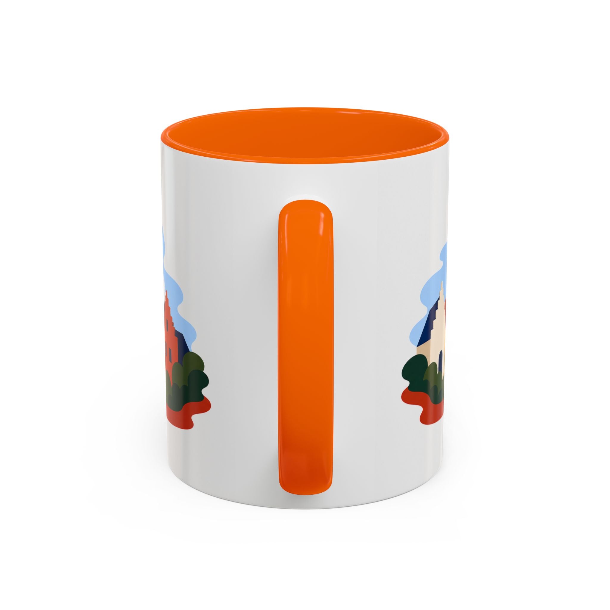 Bruges Coffee Mug | Travel Destination Souvenir Gift | Accent Color Ceramic 11oz 15oz