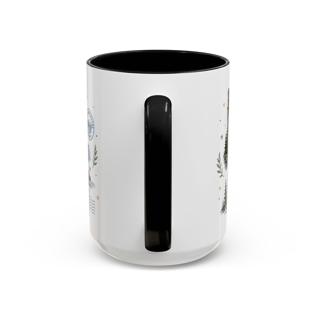 Norwegian Fjords Coffee Mug | Travel Destination Souvenir Gift | Accent Color Ceramic 11oz 15oz