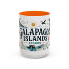 Galapagos Islands Coffee Mug | Travel Destination Souvenir Gift | Accent Color Ceramic 11oz 15oz