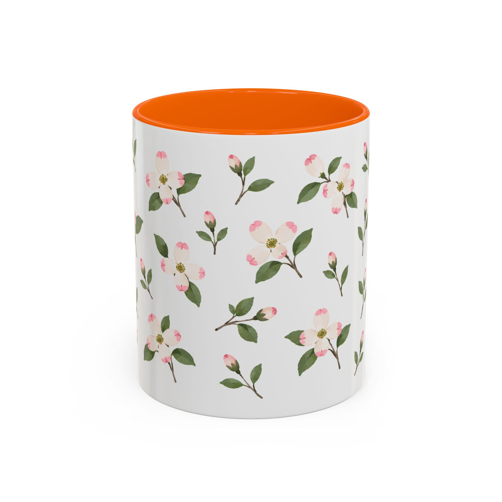 Virginia American Dogwood Mug, State Flower Floral Coffee Cup, 11oz Botanical Gift
