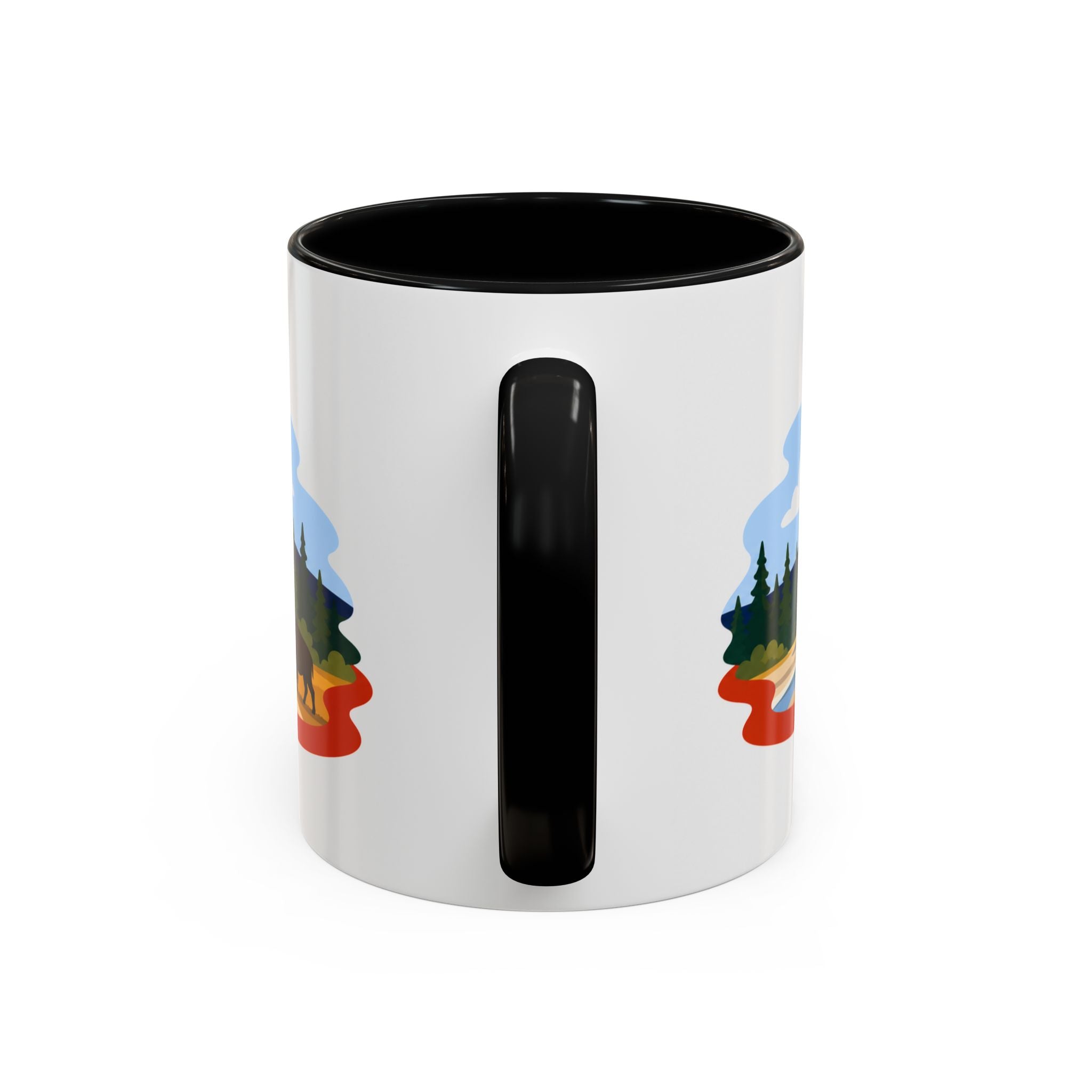 Yellowstone Coffee Mug | Travel Destination Souvenir Gift | Accent Color Ceramic 11oz 15oz