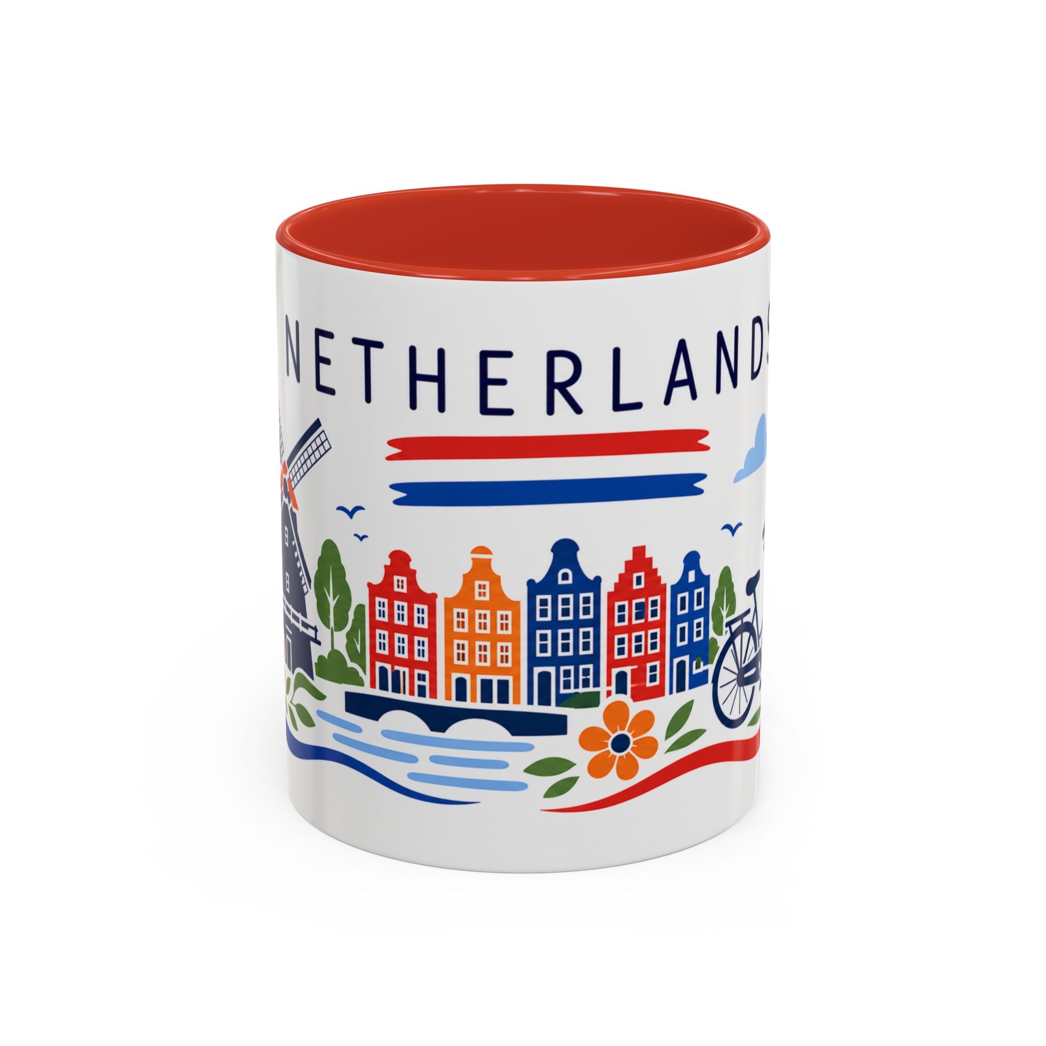 Netherlands Coffee Mug | Travel Souvenir Accent Mug | Country Gift Ceramic Cup 11oz 15oz