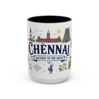 Chennai Coffee Mug | India Souvenir Travel Gift | Accent Color Ceramic 11oz 15oz