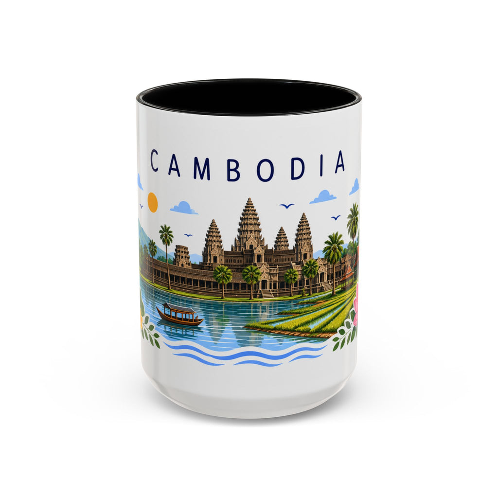 Cambodia Coffee Mug | Travel Souvenir Accent Mug | Place Gift Ceramic Cup 11oz 15oz