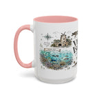 Virgin Islands National Park Coffee Mug | Caribbean Beach Snorkeling Reef Gift | Accent Color Ceramic 11oz 15oz