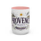 Provence Coffee Mug | Travel Destination Souvenir Gift | Accent Color Ceramic 11oz 15oz