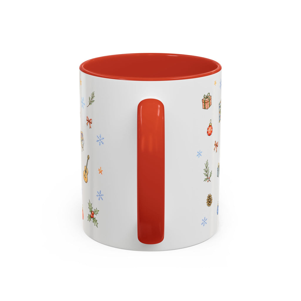 Barcelona Christmas Mug | Watercolor City Souvenir, Ceramic Coffee Cup (11oz/15oz)