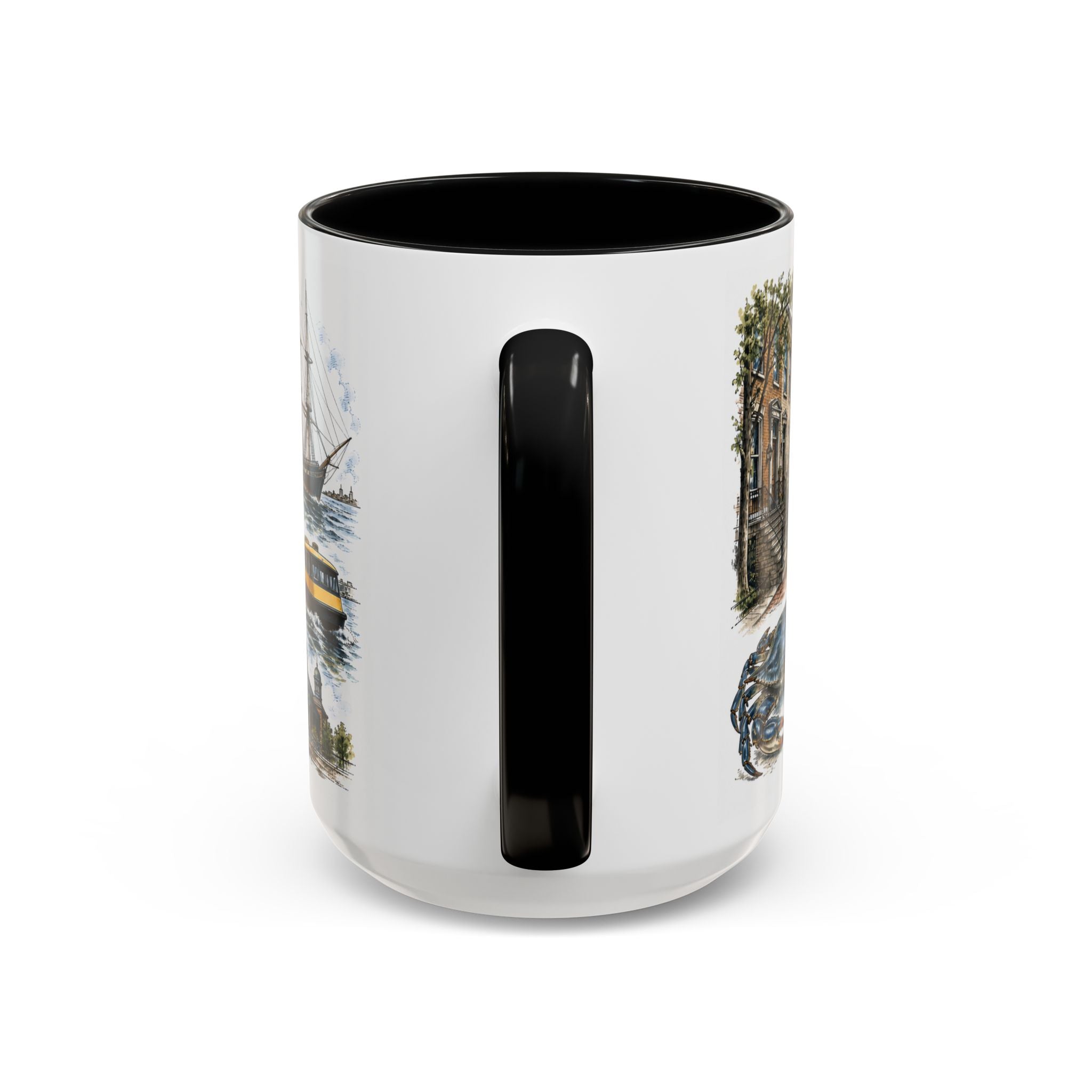 Baltimore Coffee Mug | United States Travel Souvenir | Vintage Illustrated City Gift | 11 oz 15 oz Accent Mug
