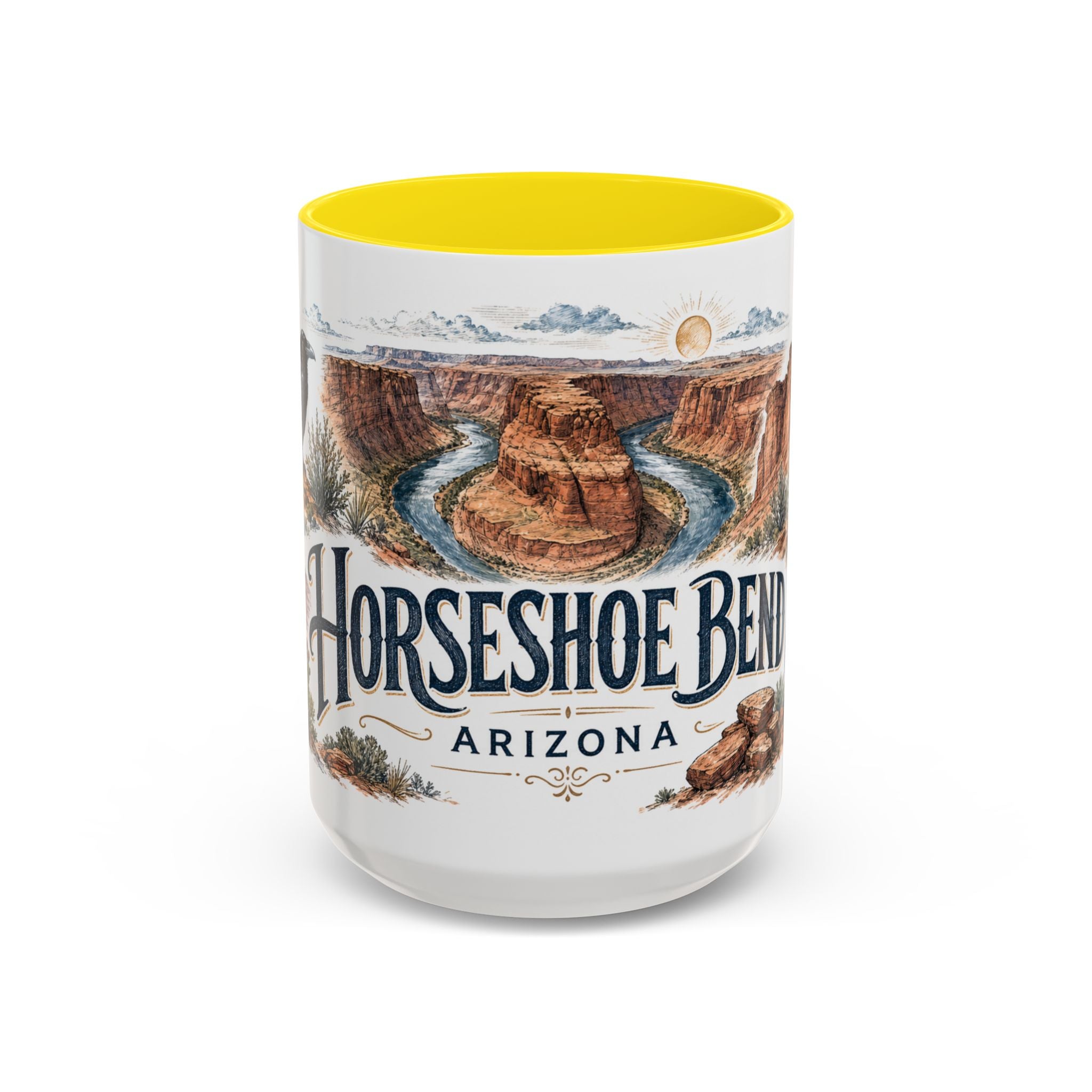 Horseshoe Bend Mug, Arizona Travel Souvenir, Bucket List Gift, Accent Ceramic Coffee Mug 11oz 15oz