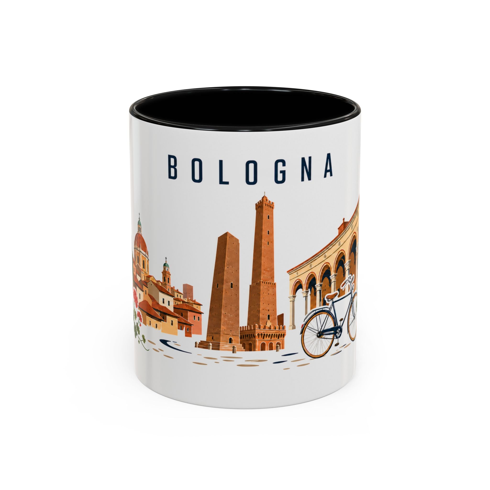 Bologna Coffee Mug | Italy Travel Souvenir | Porcelain Decal City Gift | 11oz 15oz Accent Mug