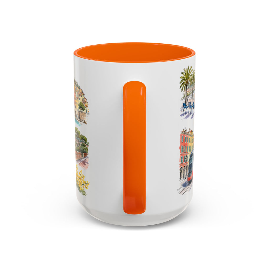 Nice Illustrated Travel Mug | City Souvenir Accent Coffee Mug | 11oz 15oz Ceramic Cup