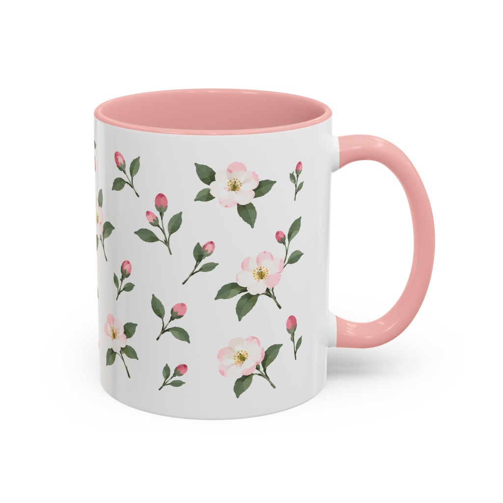 Michigan Apple Blossom Mug, State Flower Floral Coffee Cup, 11oz Botanical Gift