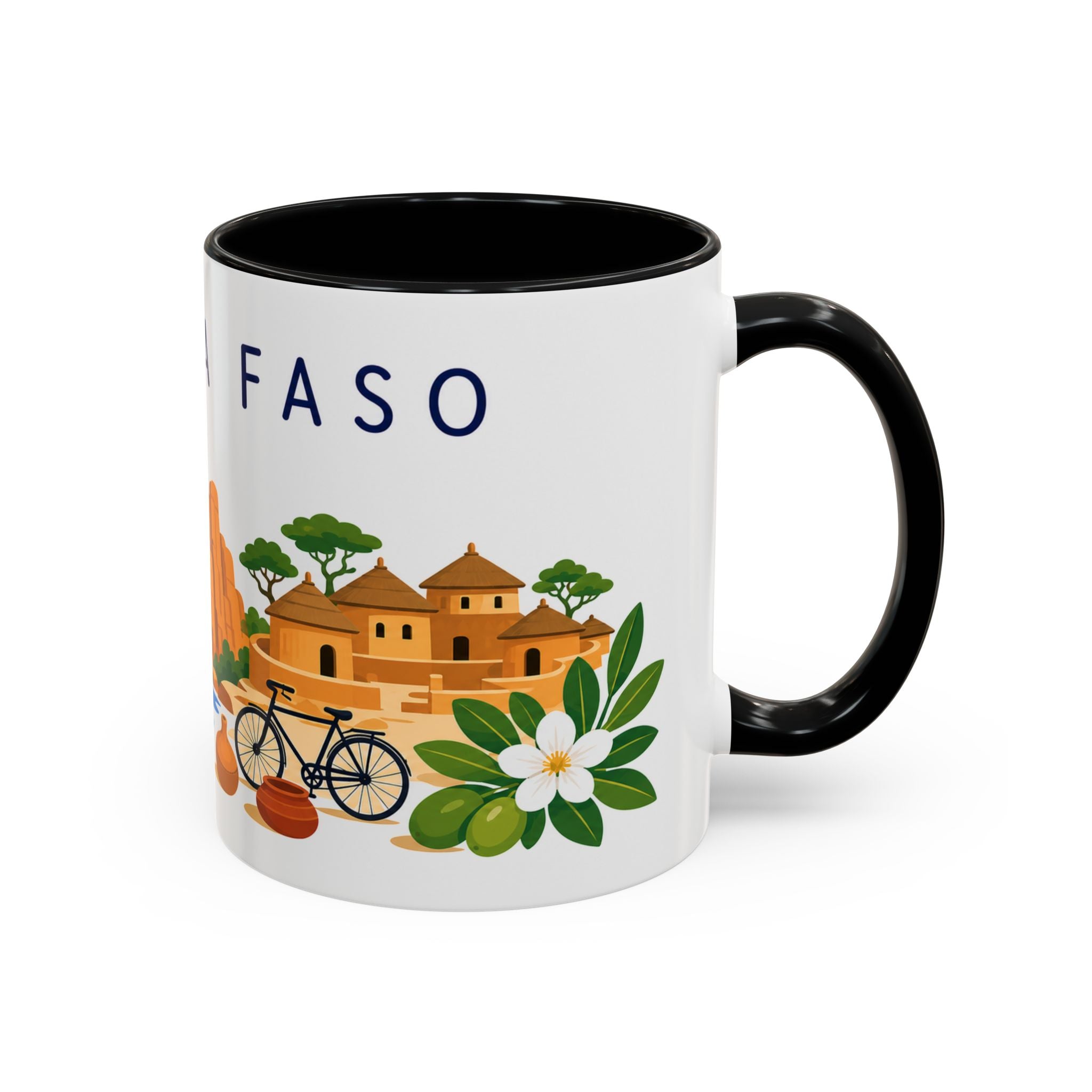 Burkina Faso Coffee Mug | Travel Souvenir Accent Mug | Country Gift Ceramic Cup 11oz 15oz