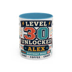 Custom Gamer Birthday Mug | Level Unlocked Name Age Coffee Cup