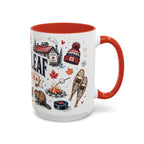 Maple Leaf Forever Coffee Mug | Canadian Pride Gift | Accent Color Ceramic 11oz 15oz