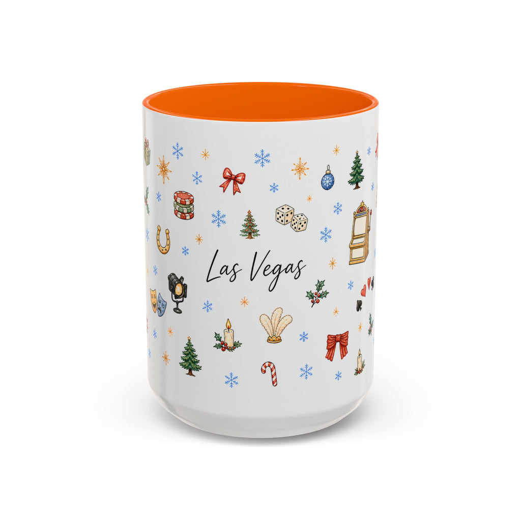 Las Vegas Christmas Mug | Watercolor City Souvenir, Travel Memories (11oz, 15oz)