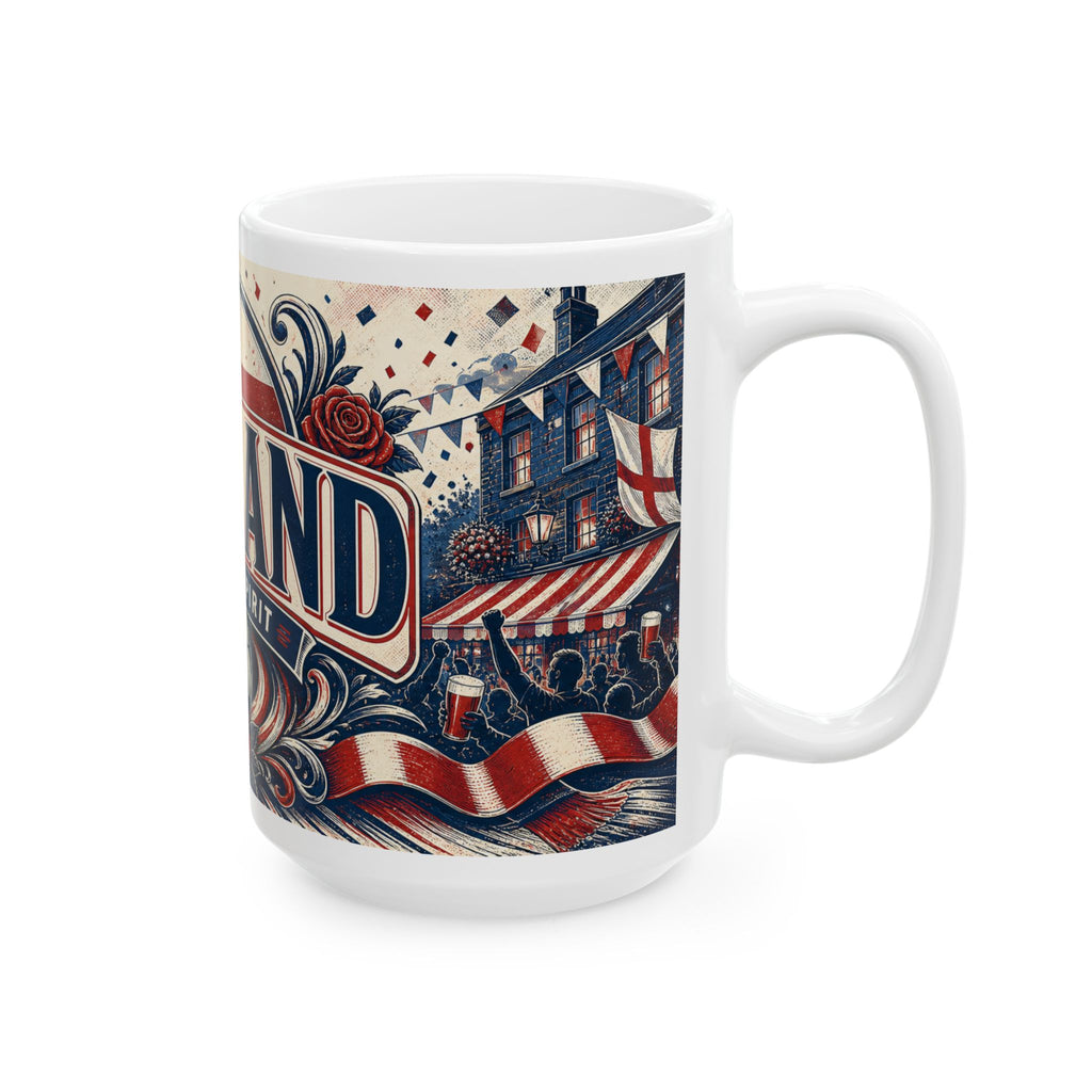 England Soccer Spirit Coffee Mug | Soccer Fan Gift | Ceramic 11oz 15oz Match Day Cup