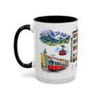 Innsbruck Illustrated Travel Mug | City Souvenir Accent Coffee Mug | 11oz 15oz Ceramic Cup