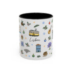 Lisbon Christmas Mug | Watercolor City Souvenir | Ceramic Coffee Cup 11oz 15oz