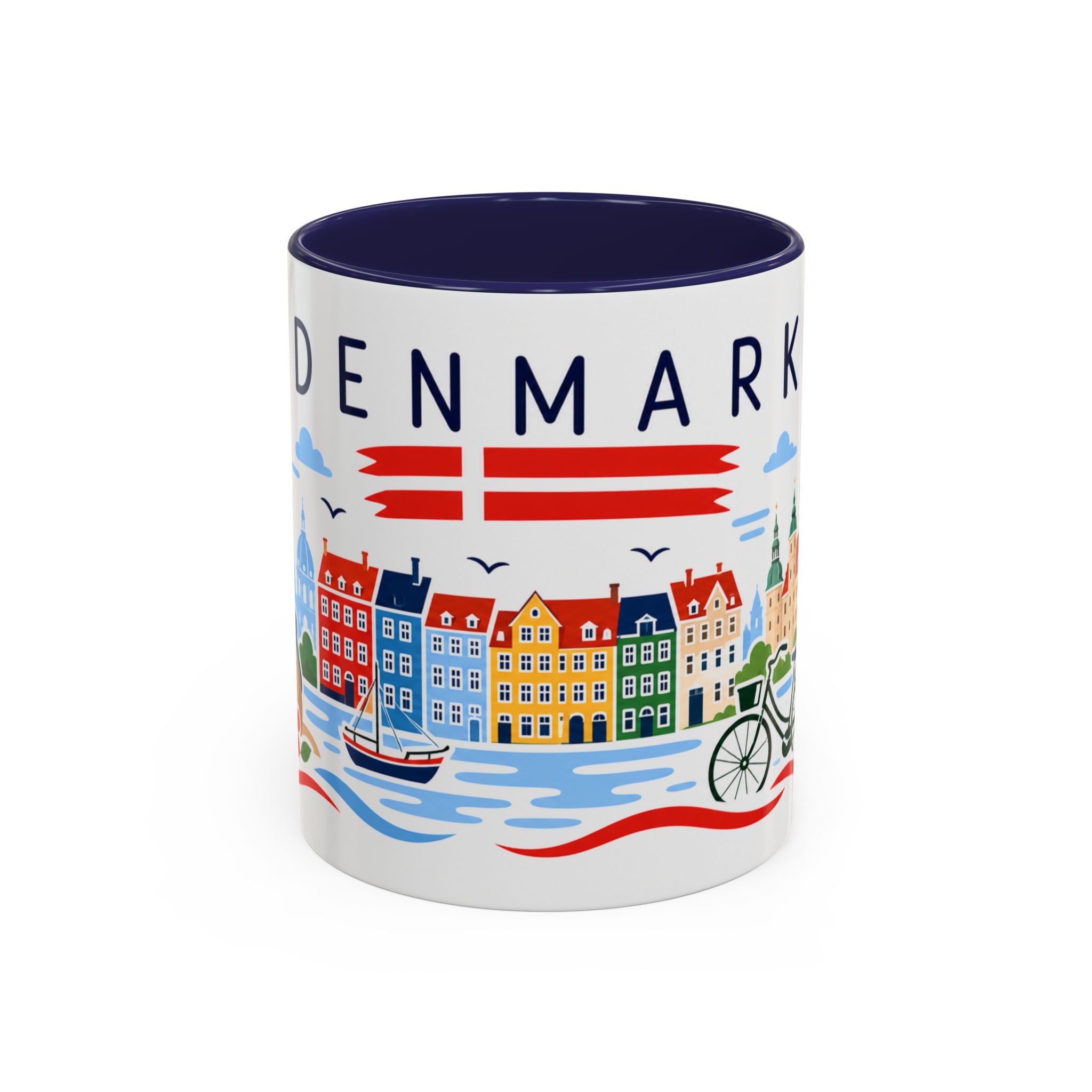 Denmark Coffee Mug | Travel Souvenir Accent Mug | Country Gift Ceramic Cup 11oz 15oz