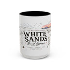 White Sands National Park Coffee Mug | New Mexico Desert Sand Dunes Gift | Accent Color Ceramic 11oz 15oz