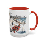 Tel Aviv Coffee Mug | Israel Travel Souvenir | Vintage Illustrated City Gift | 11 oz 15 oz Accent Mug