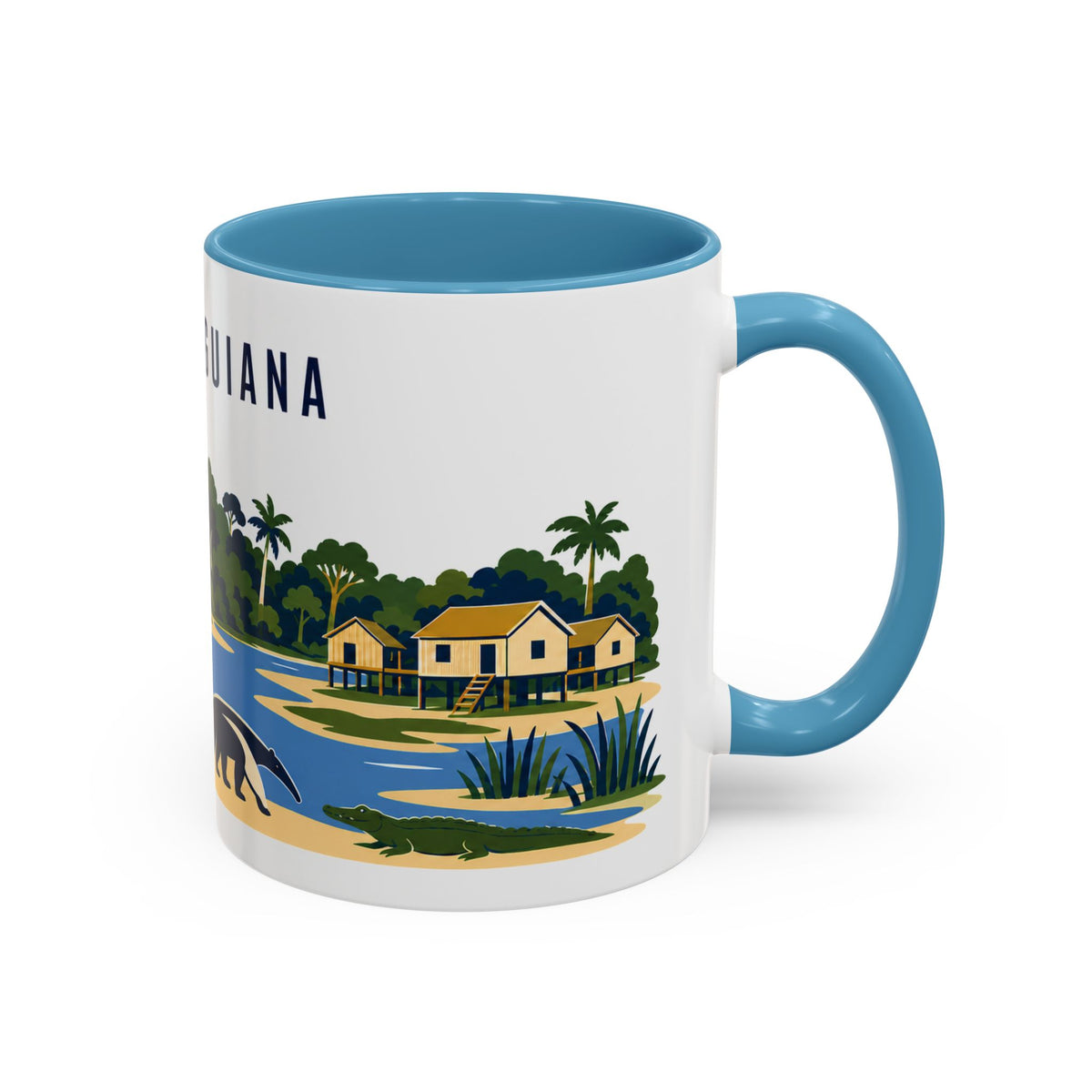 French Guiana Coffee Mug | Travel Souvenir Accent Mug | Country Gift Ceramic Cup 11oz 15oz