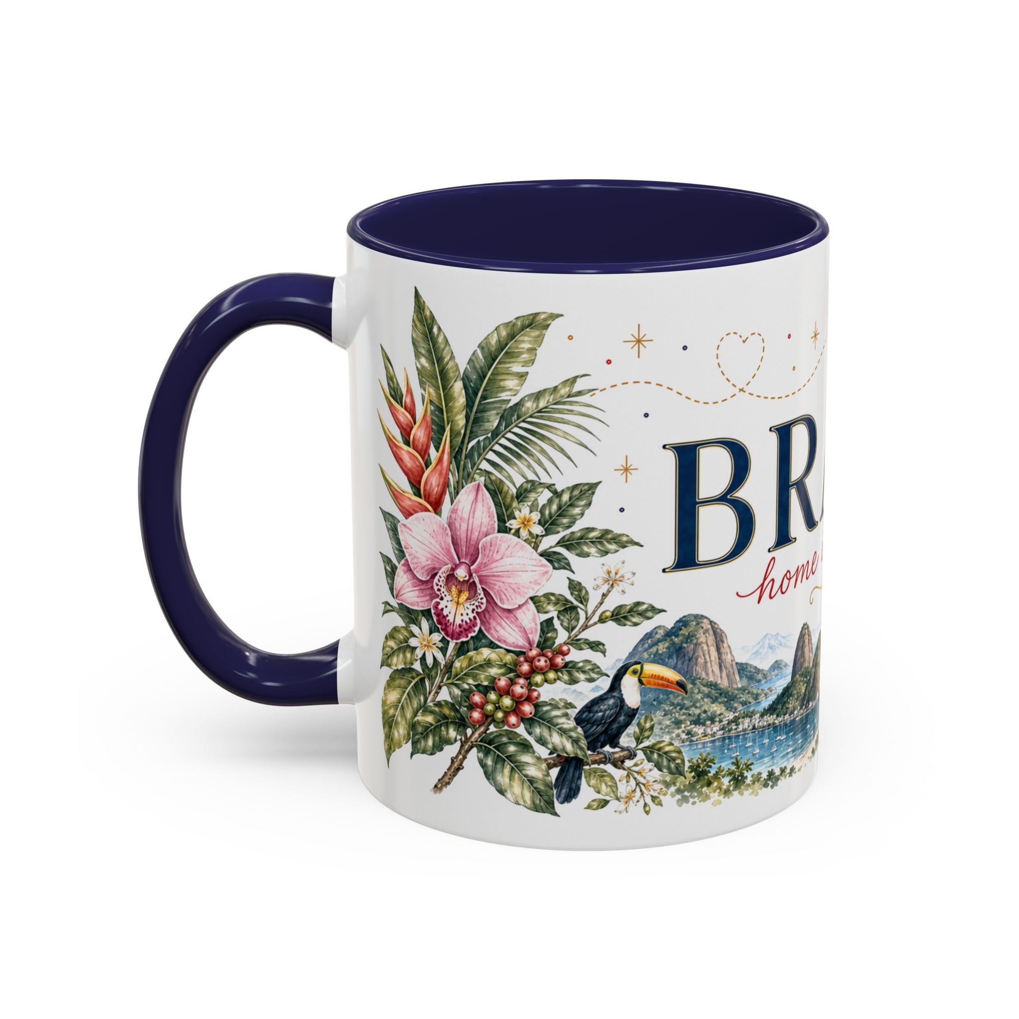 Brazil Home Country Mug | Moving Away Gift | Long Distance Friendship | 11 oz 15 oz Accent Mug