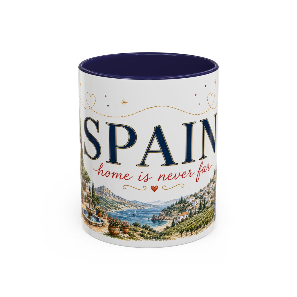 Spain Home Country Mug | Moving Away Gift | Long Distance Friendship | 11 oz 15 oz Accent Mug