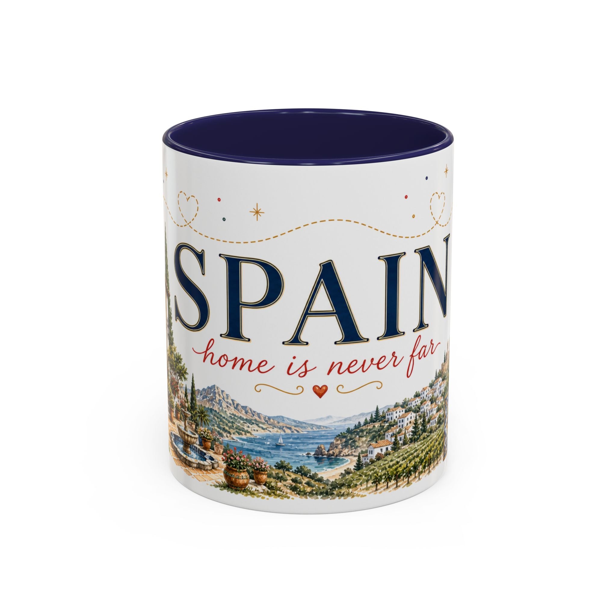 Spain Home Country Mug | Moving Away Gift | Long Distance Friendship | 11 oz 15 oz Accent Mug
