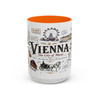 Vienna Coffee Mug | Austria Souvenir Travel Gift | Accent Color Ceramic 11oz 15oz