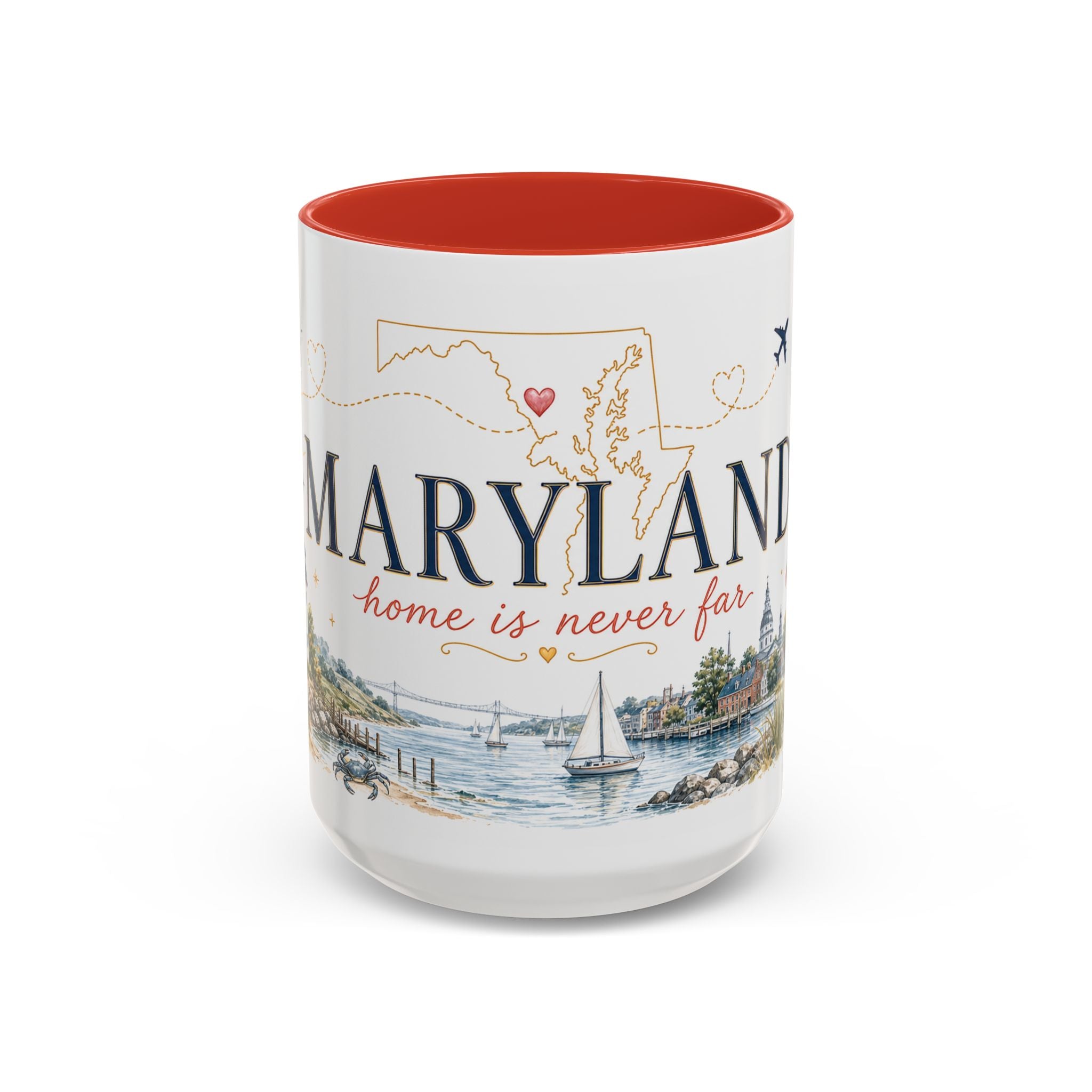 Maryland State Map Mug | Homesick Gift, Long Distance Friendship Coffee Cup (11oz 15oz)