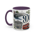 Dublin Coffee Mug | Ireland Travel Souvenir | Vintage Illustrated City Gift | 11 oz 15 oz Accent Mug