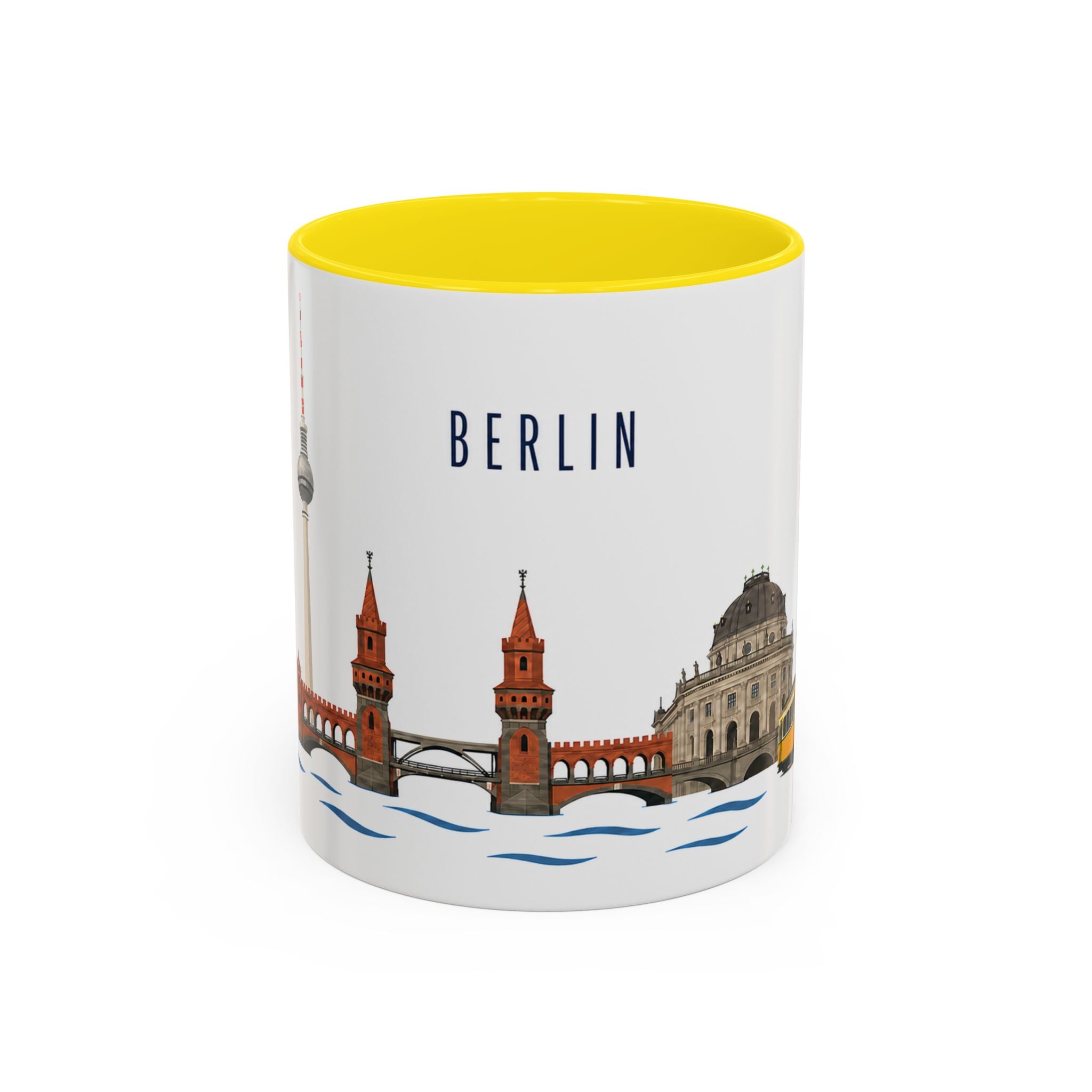 Berlin Coffee Mug | Germany Travel Souvenir | Porcelain Decal City Gift | 11oz 15oz Accent Mug