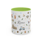 Rome Christmas Mug | Watercolor City Souvenir | Ceramic Coffee Cup