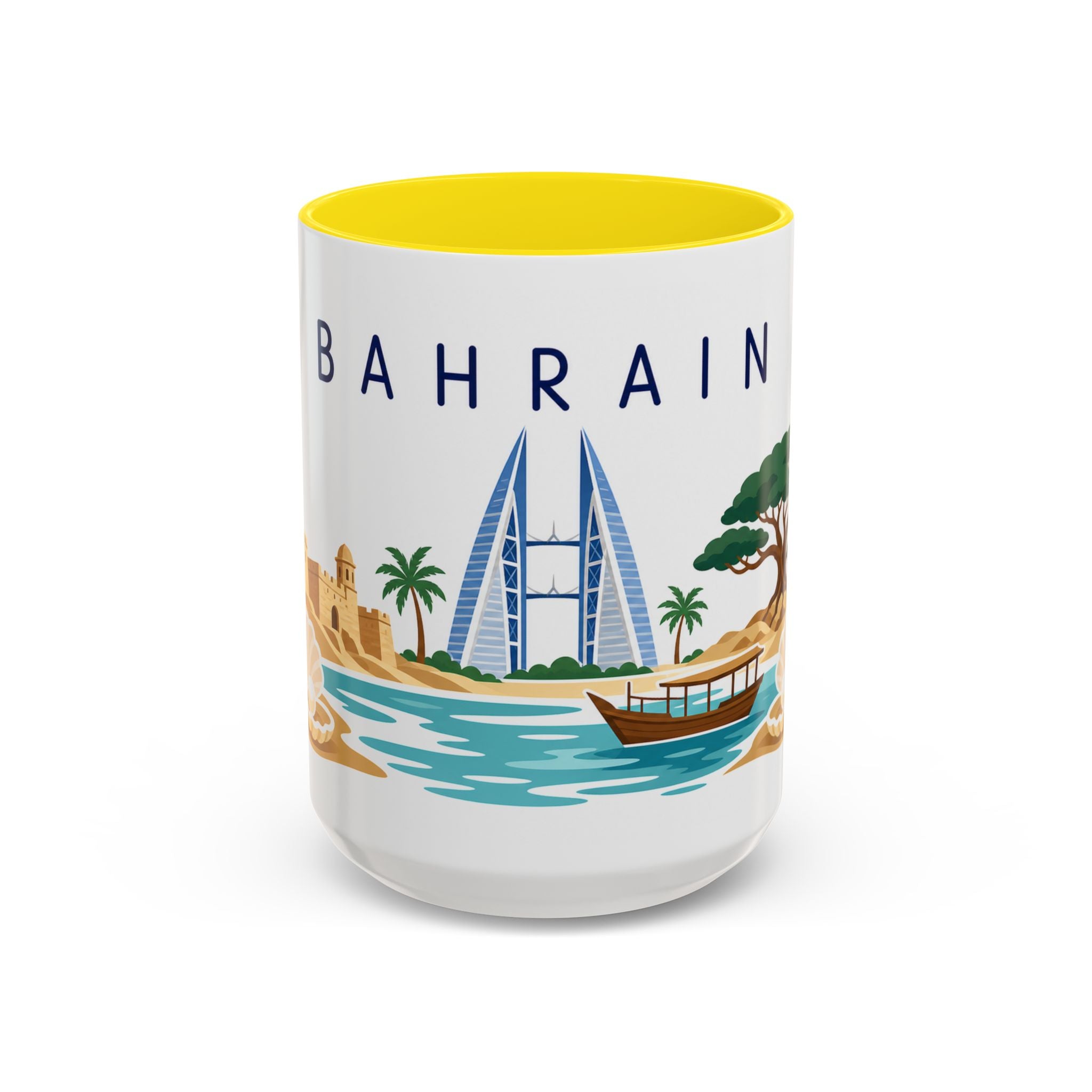 Bahrain Coffee Mug | Travel Souvenir Accent Mug | Country Gift Ceramic Cup 11oz 15oz