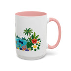 Fiji Coffee Mug | Travel Destination Souvenir Gift | Accent Color Ceramic 11oz 15oz