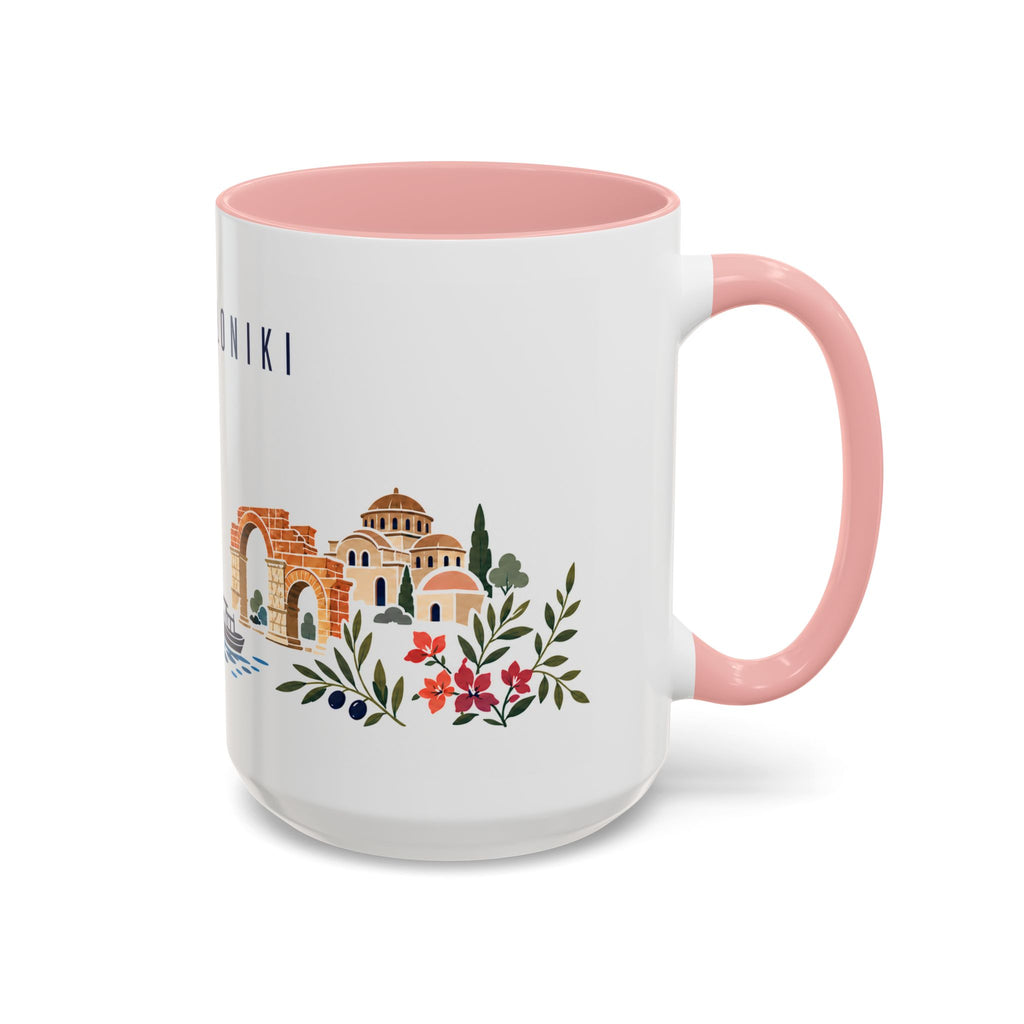 Thessaloniki Coffee Mug | Greece Travel Souvenir | Porcelain Decal City Gift | 11oz 15oz Accent Mug