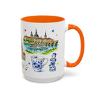 Dresden Illustrated Travel Mug | City Souvenir Accent Coffee Mug | 11oz 15oz Ceramic Cup