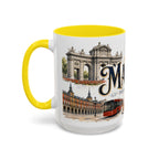 Madrid Coffee Mug | Spain Travel Souvenir | Vintage Illustrated City Gift | 11 oz 15 oz Accent Mug
