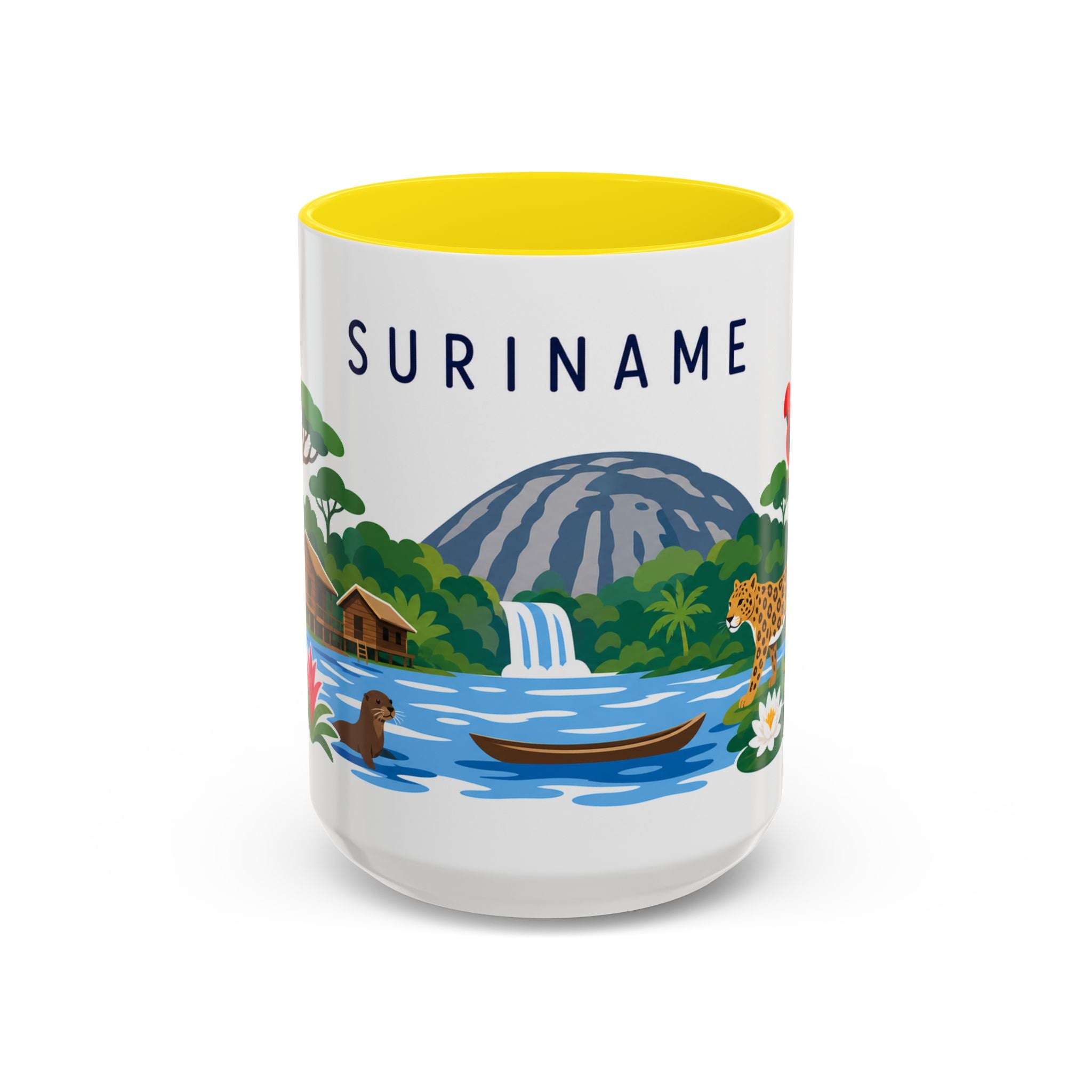 Suriname Coffee Mug | Travel Souvenir Accent Mug | Country Gift Ceramic Cup 11oz 15oz