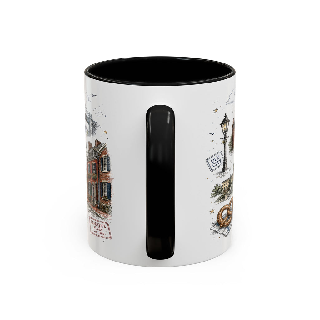 Philadelphia Coffee Mug | Pennsylvania Souvenir City Gift | Accent Color Ceramic 11oz 15oz
