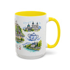 Salzburg Illustrated Travel Mug | City Souvenir Accent Coffee Mug | 11oz 15oz Ceramic Cup