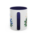 Capricorn Zodiac Coffee Mug | Sea Goat and Floral Design | Astrology Birthday Gift | 11 oz 15 oz Ceramic Accent Mug