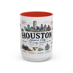 Houston Coffee Mug | Texas Souvenir City Gift | Accent Color Ceramic 11oz 15oz