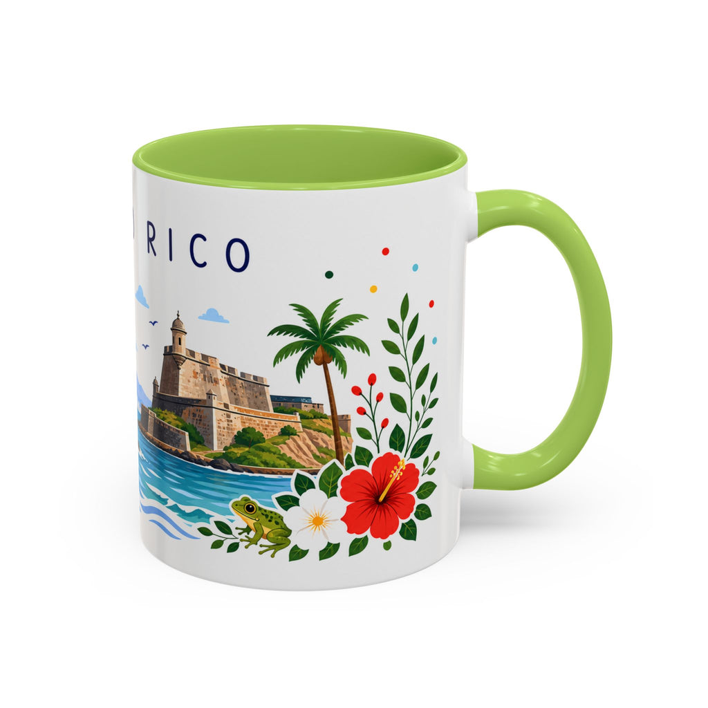 Puerto Rico Coffee Mug | Travel Souvenir Accent Mug | Place Gift Ceramic Cup 11oz 15oz