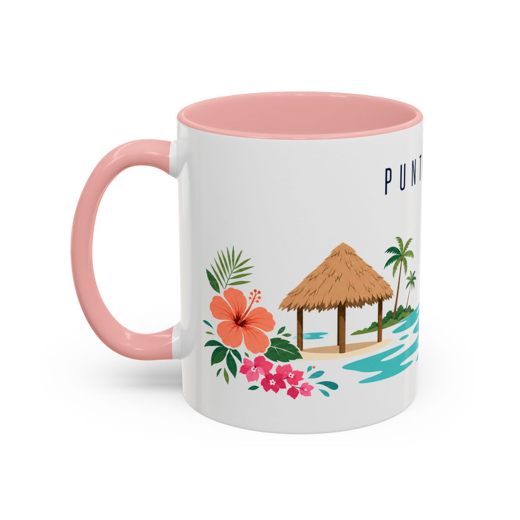 Punta Cana Coffee Mug | Dominican Republic Travel Souvenir | Porcelain Decal City Gift | 11oz 15oz Accent Mug