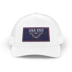 USA 250 Snapback Trucker Cap | American Semiquincentennial Hat | Patriotic Eagle Baseball Cap | 1776-2026 Anniversary Gift