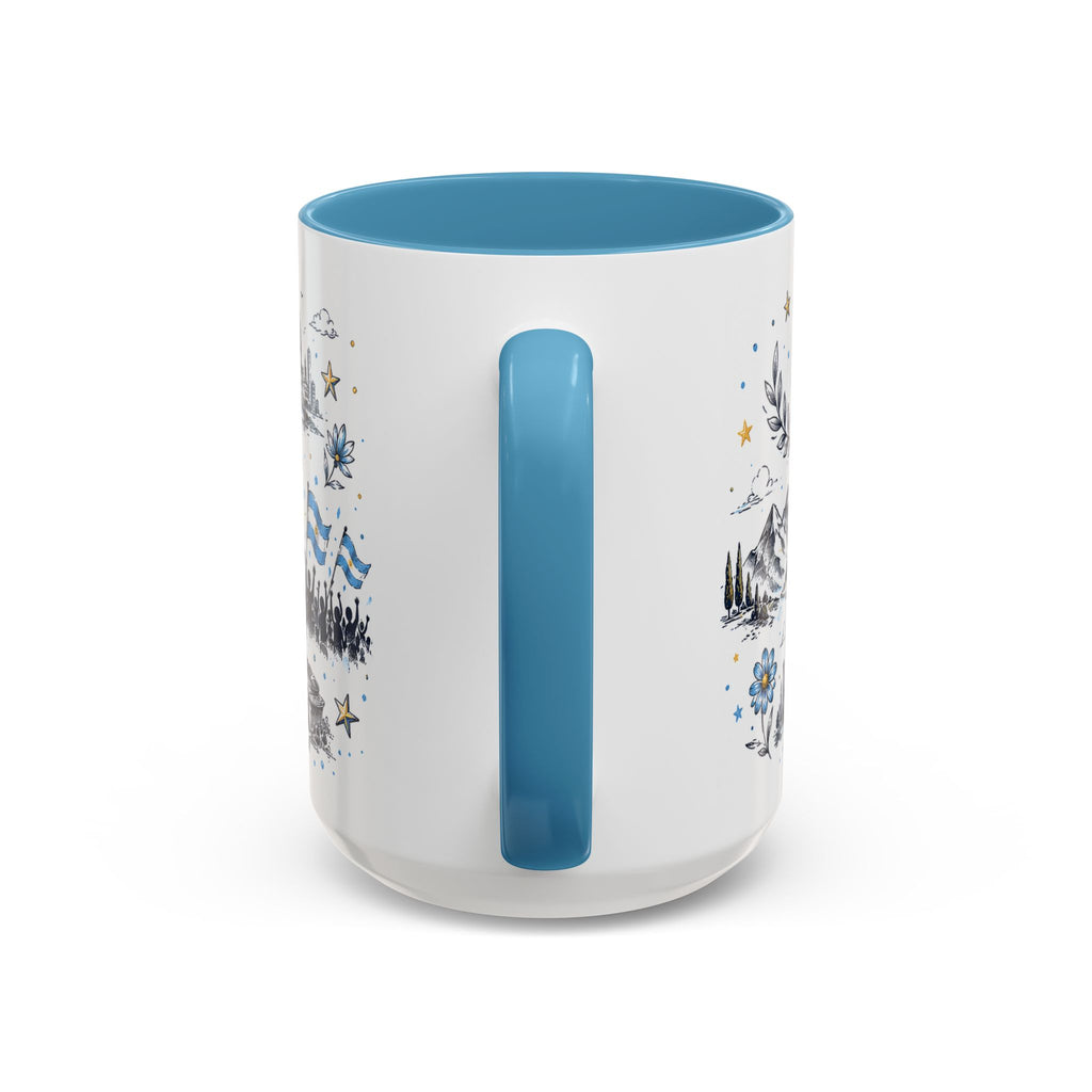 Argentina Soccer Coffee Mug | Soccer Fan Gift | Accent Color Ceramic 11oz 15oz Match Day Cup